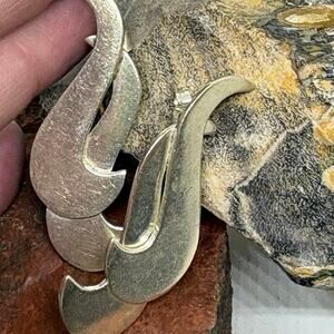 Mexican Vintage Sterling Silver Earrings. Modern 90s style.